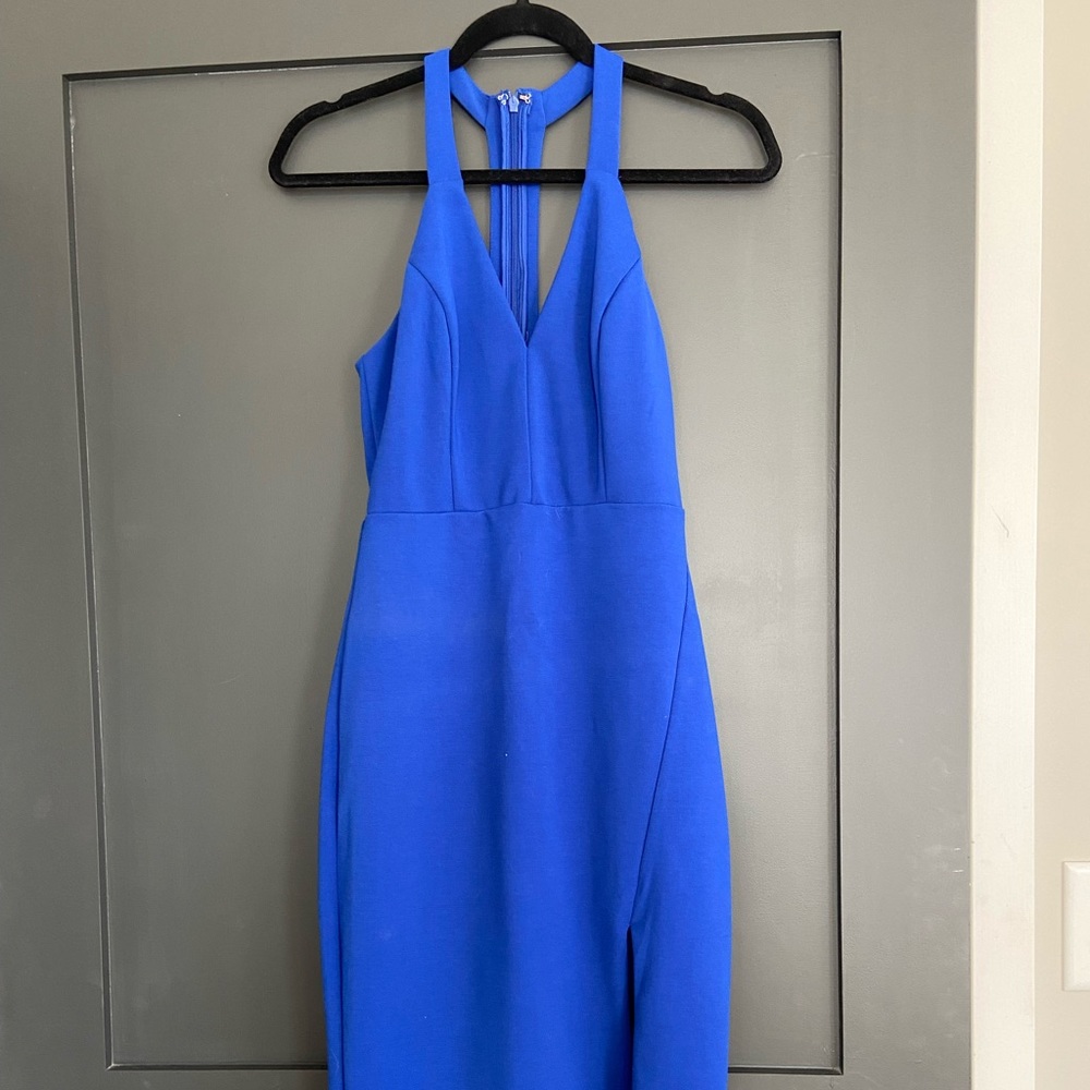 Lulu's Blue Midi Dress - Picture 4 of 8